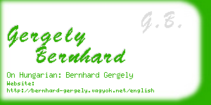 gergely bernhard business card